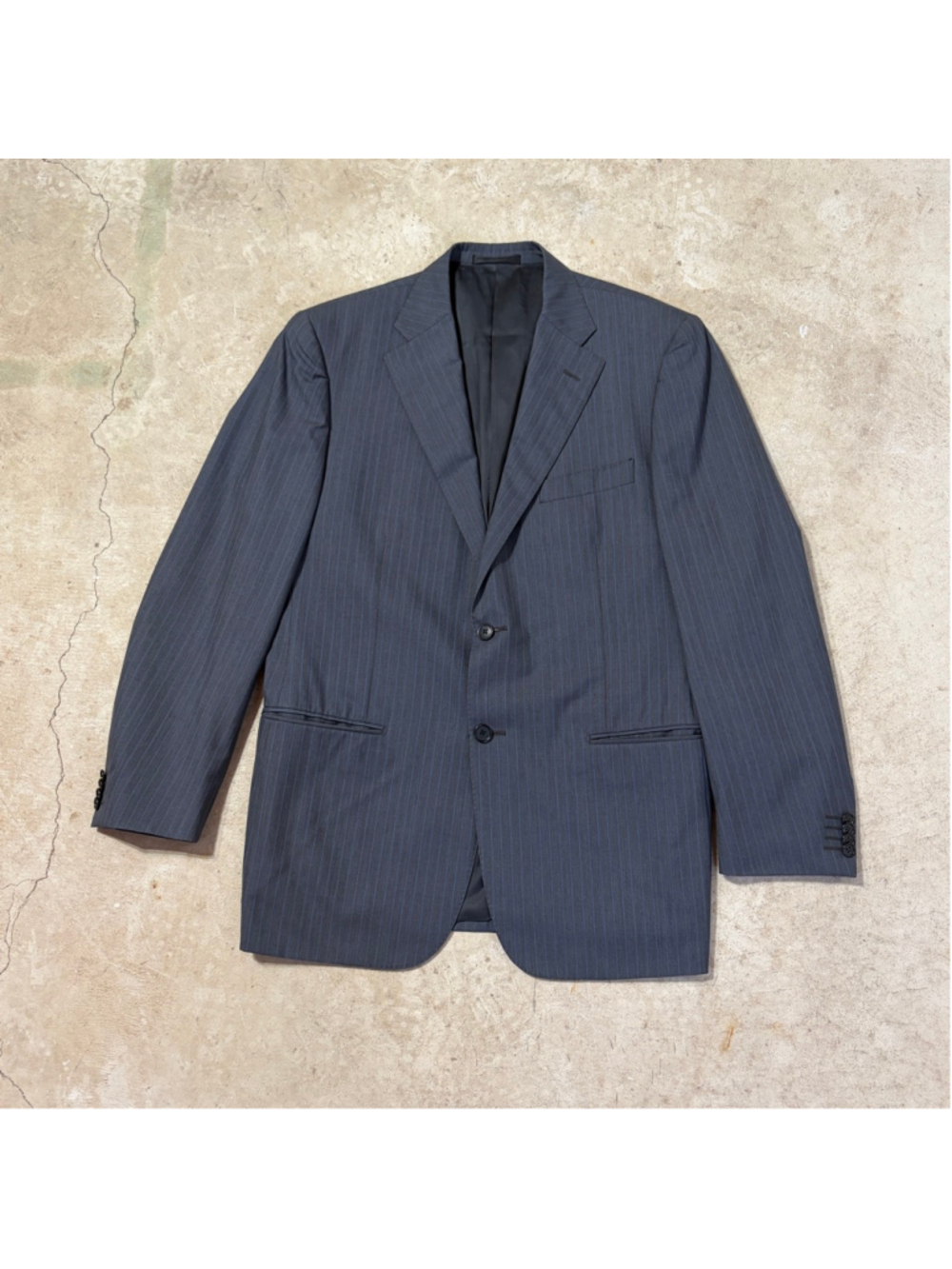 Rinaldo Raspini Loro Piana Zelander Wool Blazer 52R Gray Pinstripe Sport Coat